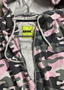 Pink Camo Zip-Up Hoodie