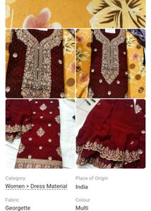 allover worked dress material