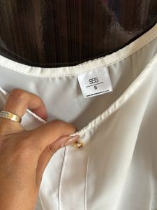 White Knot Crop Top