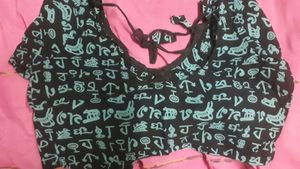 Printed Saree + Embroidery