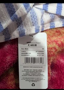 New With Tag- Striped Crop Top