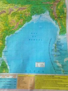 India Physical Map Chart