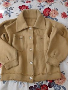 Tan Cropped Jacket