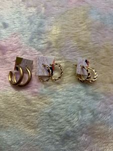 Golden Aesthetic Hoop Earings