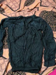 Elegant Black Embroidered Top