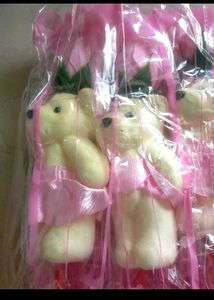 Pink Rose Teddy Bear Pack Of 12