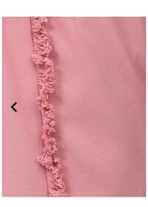 pink textured frayed trim straight fit trauser