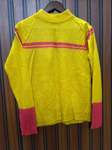 Mustard Yellow Striped Pullover Top