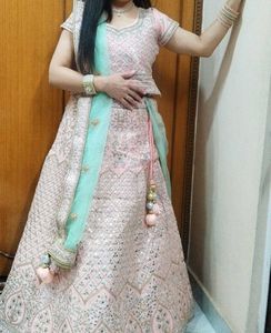 Elegant Light Pink Lehenga