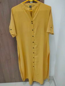 Mustard Yellow Button-Down Tunic