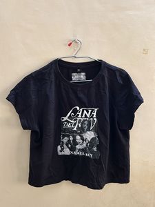 Lana Del Rey Black Crop Top