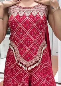 Beautiful Short Top Palazzo with Dupatta