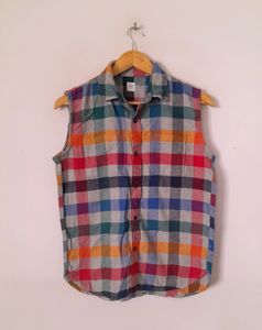 Multi Color Checks Top (Women's)