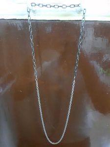 Silver & GREY DUAL TONE CHAIN Necklace