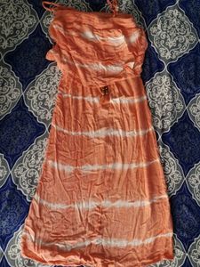 Orange Tie-Dye Sundress