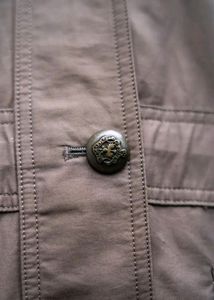 Vintage Brown Coat with Victorian Button Style