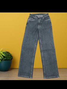 Women Grey Straight Size 26 (N-99)