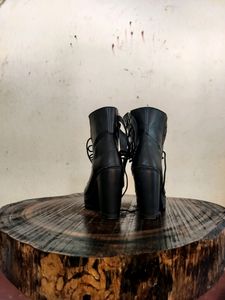 Women Long Boots + Black Stockings