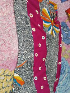 Colorful Satin Saree