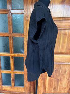 H&amp;m Crush Cotton Collar Top