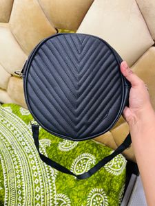 Black Round Bag
