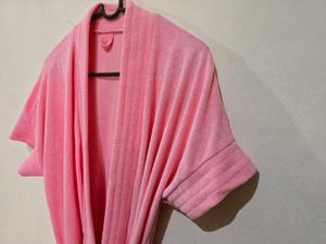 Pink Terry Bath Robe for Women