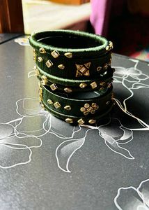 Silk Thread Bangles - Set of 4