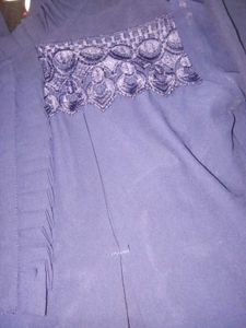 Navy Blue Embellished Top