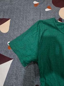 Green Textured Top