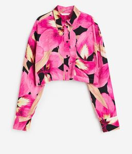 Cropped satin Shirt