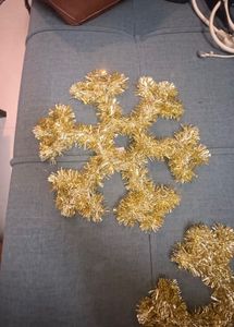 Christmas Tinsel Snowflake Decor