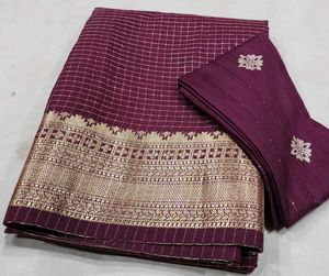 Elegant Maroon & Gold Saree