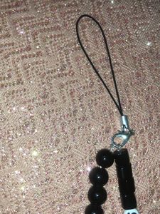 Custom Beaded Phone Charm - &#34;MOU&#34; &amp; &#34;SHY&#34;