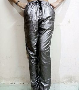 Copper Metallic Joggers For Women Party Wear