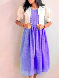 Hakoba Cotton Dress With Jacket
