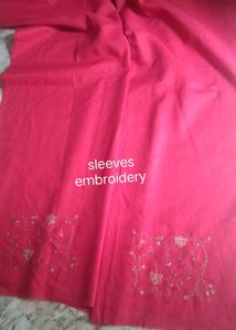 kashmiri embroidery cotton full suit piece (unstit