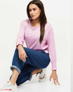 Smocked Round Neck Top 🧣