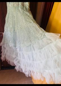 Bridal Frock With Heavy Ruffle Below