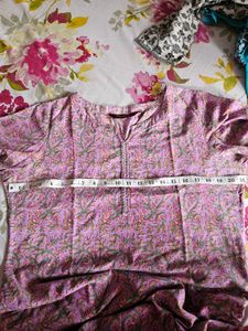 Sangria Purple Cotton Kurti