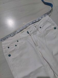 White Low waist Boot-Cut Jeans