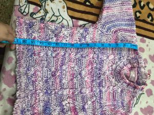 Cute Multicolour Knit Sweater for 5-7 years girl