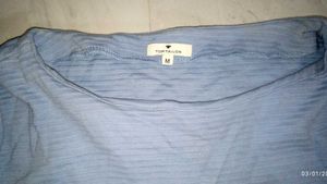 Light Blue Tie-Waist Long Sleeve Top