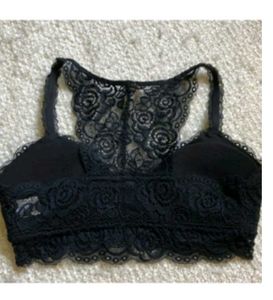 Elegant black lace bralette.
