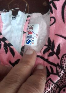Pink Frock With Removable Jacket