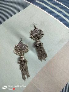 Golden and silver Jhumka Earrings (Set o