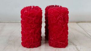 Rose Shaped  perfumed Candles 1 piece  rs mentione