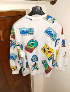 White Colour Animated Sweatshirt