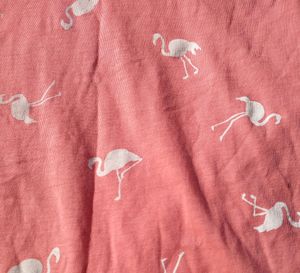 White Flamingo Print Pink T-Shirt