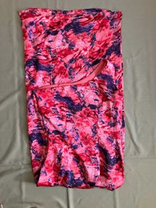 Abstract Print Sheath Midi Dress