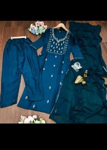 Kurta With Dupatta And Bottomwear.   Size M